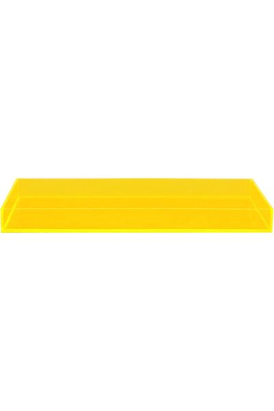 Slasa Acrylic Vanity Tray from - 10 Inch × 5 Inch Yellow Bathroom Organizer for Countertops, Perfum