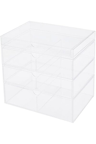 Slasa منظم مكياج أكريليك مع أدراج وحجرات -