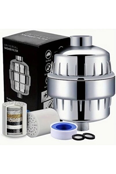 OEM Shower Filter with 25 Stages for Hard Water, High Flow Rate, Silver
