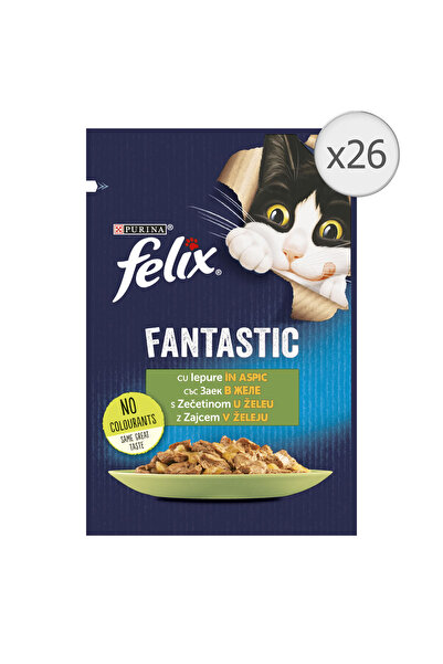 FELIX Fantastic Rabbit in Aspic Wet Cat Food, 26 x 85 g