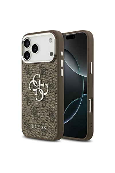 Guess Case for iPhone 17 Pro Max, Big 4G Logo Classic Logo, Brown