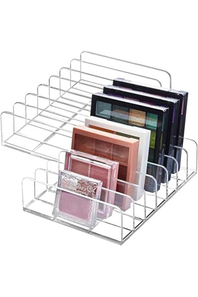 Slasa منظم مكياج أكريليك مع 7 فتحات (مجموعة من قطعتين)