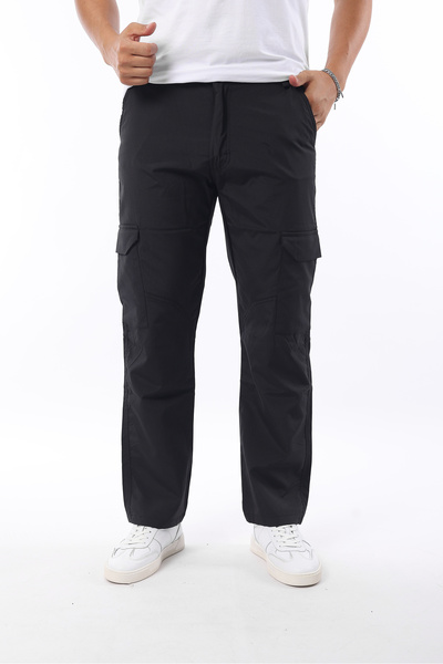 Rodrigo Men's Parachute Thin Fabric Elastic Waist Cargo Pocket Baggy Tactical Pants