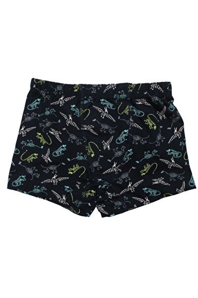 bebegen Boy's Navy Blue Fossil Patterned Boxer 2-3 Years Old