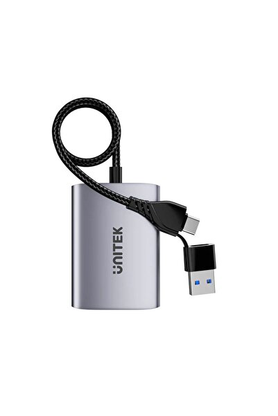 Unitek USB-C Dual HDMI Adapter – 1080P@60Hz, 4 Display Modes, 60cm Cable, Space Grey | V1427A