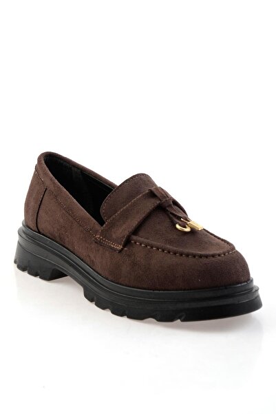 Bambi Kahve Kadın Loafer Ayakkabı K01997010872