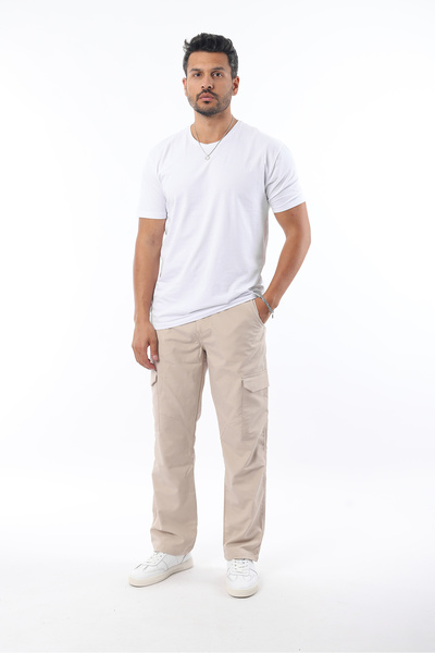 Rodrigo Men's Parachute Thin Fabric Elastic Waist Cargo Pocket Baggy Tactical Pants