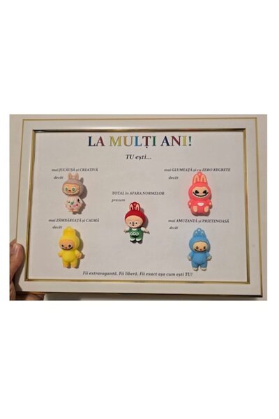 OEM Προσαρμόσιμη ζωγραφιά με 5 Labubu, 21x30cm, ιδανικό δώρο για την κόρη σας...