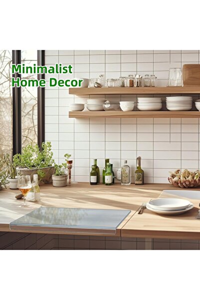 Slasa Acrylic Cutting Board with Counter Lip, 23x17x1", Extra Thick BPA-Free Clear Chopping Board