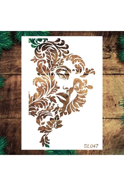 STENCİLTASARIM Stencil Tasarım Sl047 Siluet Desen Duvar Ahşap Cam Boyama Deseni