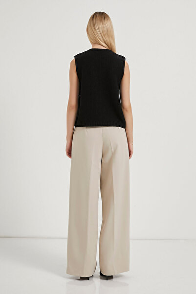 Arma Life Жіночий багліма Детальний базовий чорний кроп-трикотажний жилет