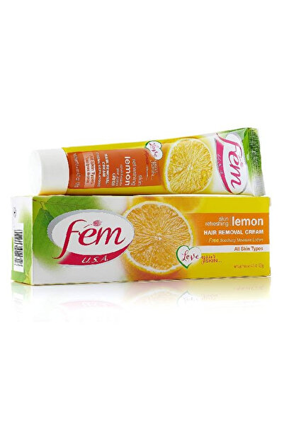 Fem فيم كريم لإزالة الشعر بالليمون لجميع أنواع البشرة - 120 جم