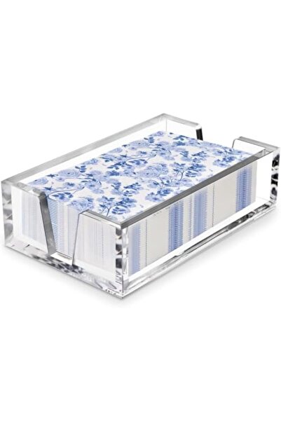 Slasa Clear Acrylic Napkin Holder 23.6x14.7x6.6 cm Guest Towel Organizer Tray