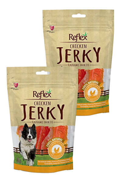 Reflex Jerky Kurutulmuş Tavuk Eti Köpek Ödül Maması 80gr İkili Paket