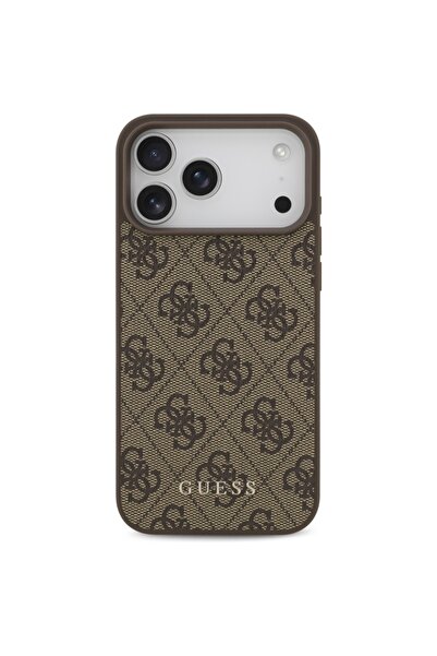 Guess Θήκη για iPhone 17 Pro Max, Σκληρή θήκη 4G Classic, Καφέ