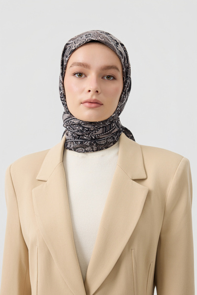 Qef Cotton Scarf Tale Brown