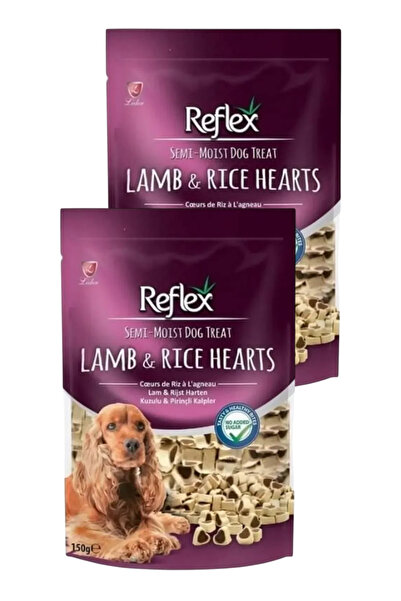 Reflex Semi Moist Kuzulu ve Pirinçli Küçük Kalp Köpek Ödül Maması 150 gr İkil...