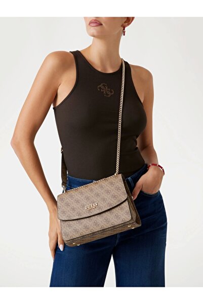 Guess Access Women's Brown Shoulder Bag Hwsg7334210-Ltl