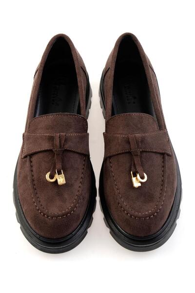 Bambi Kahve Kadın Loafer Ayakkabı K01997010872