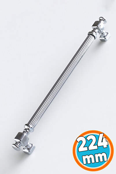 NZB Mobilya Çekmece Mutfak Dolabı Dolap Kulpları Kulbu Krom Çizgili Metal Kulp Kulpu 224 mm