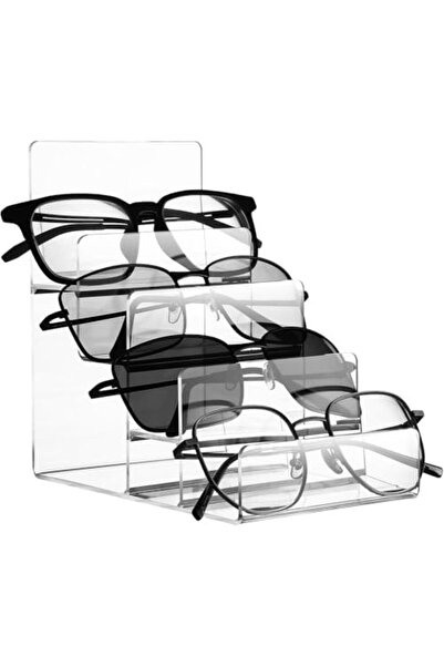 Slasa حامل عرض محفظة أكريليك بأربع طبقات - منظم شفاف للحقائب والمجوهرات والنظ...