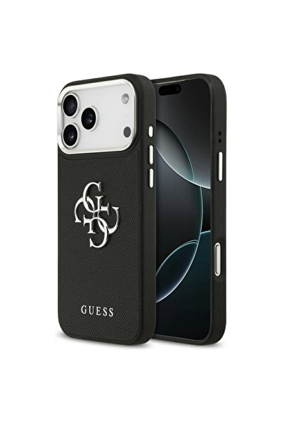 Guess Θήκη για iPhone 17 Pro Max, Μεγάλο Λογότυπο 4G Κλασικό Λογότυπο, Μαύρη