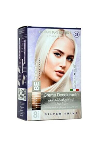 ZORİNA زيرو 35 - كريم تفتيح الشعر بلون فضي أشقر لامع (آمن حتى 8 مستويات)