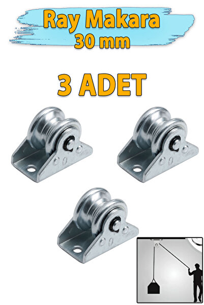 Badem10 Muhafazalı Metal Ray Makara 30 mm Sürgülü Kapı Raylı Sistem Dayanıklı Galvanizli Tekerlek Mekanizma