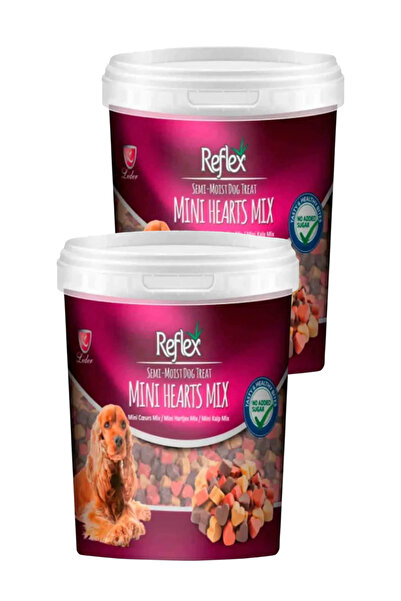 Reflex Semi Moist Karışık Kalp Şeklinde Yarı Yumuşak Köpek Ödül Maması 500 gr İkili Paket