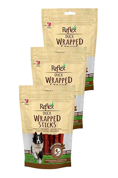 Reflex Wrapped Sticks Ördekli Köpek Ödül Çubukları 80gr Üçlü Paket