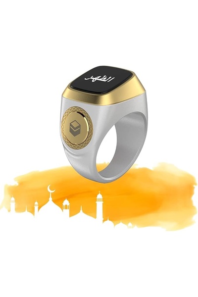 iqibla - Smart Tasbih Zikr1 Lite Ring - White - 18mm