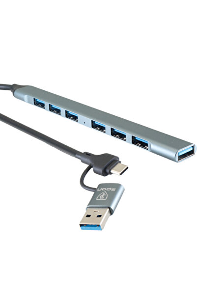 SP SPON Type-C USB Hub for Mobile and Laptop 7-in-1