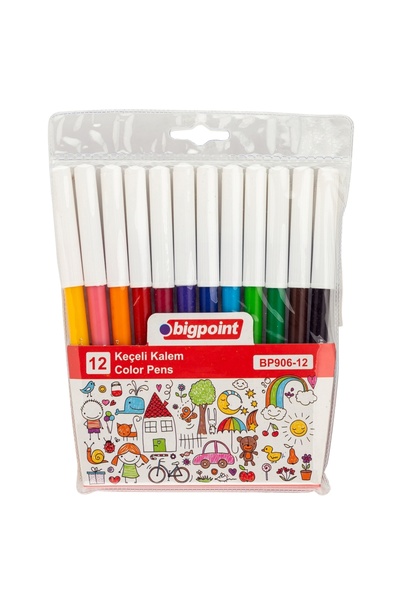 Bigpoint Felt Tip Pen Set of 12
