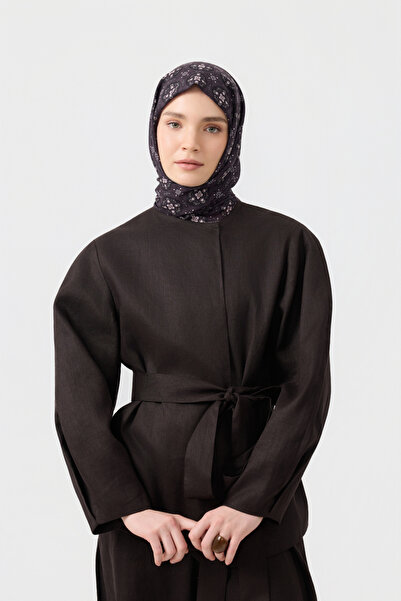 Qef Cotton Scarf Medallion Plum