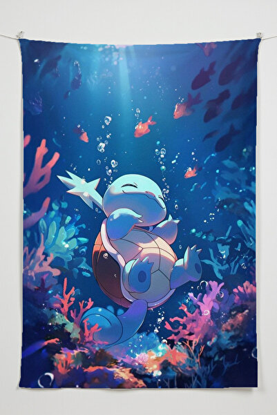 Charmbi غطاء جدار عمودي من بوكيمون - سجادة جدارية من القماش عالي الجودة بتصمي...