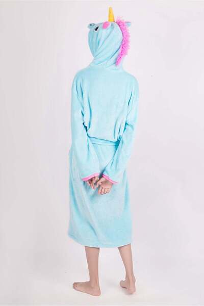 WildFashion Halat pufos cu cordon in talie model unicorn PJM96-411