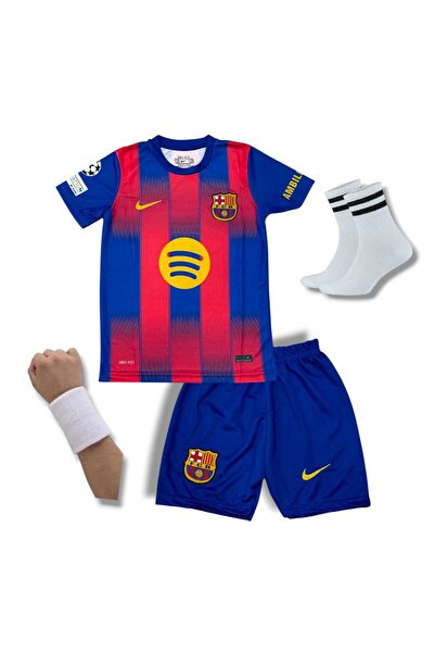 Flextreme Barcelona// Lamine Yamal 2026 Stick-On Navy Blue Kids Jersey Set of 4
