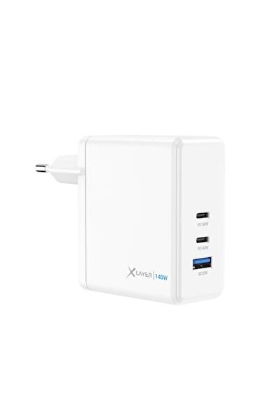 xLayer Fast Charge PD 140W Wall Charger XLayer, 2 x USB-C, 1 x USB, White