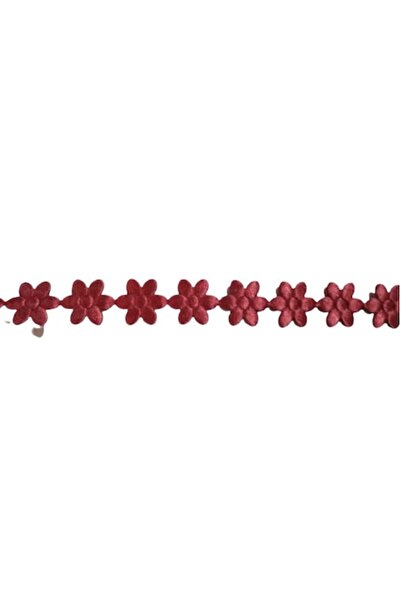 OEM Decorative Polyester Textile Ribbon, Red Floral, 2m x 2cm