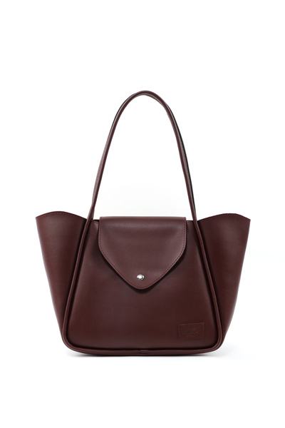 SHAKA Μπορντό SHK249 από συνθετικό δέρμα, μονόχωρο με κουμπωτά, μεγάλη τσάντα...