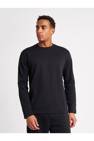 Lescon Ανδρικό μακρυμάνικο μπλουζάκι μαύρο 25S-1261-25N