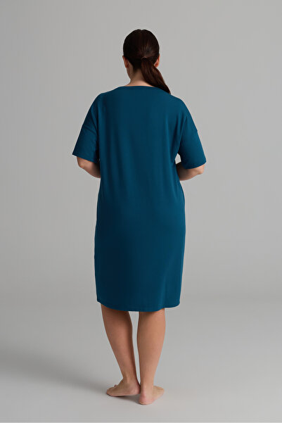Hays Kadın Plus Size Modal İki İplik Kısa Kollu Elbise