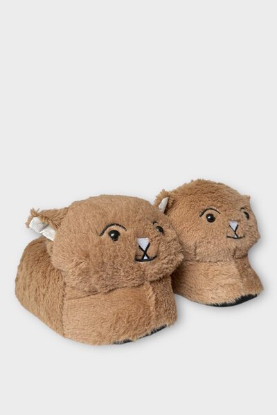 Liger Women's Cute Cat Figured Plush Slippers Vi̇zon