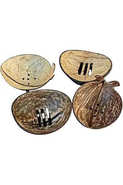 handlycool Coconut Shell Eco-Friendly natural Wooden Soap Holder/Dish/Box (Set of4)
