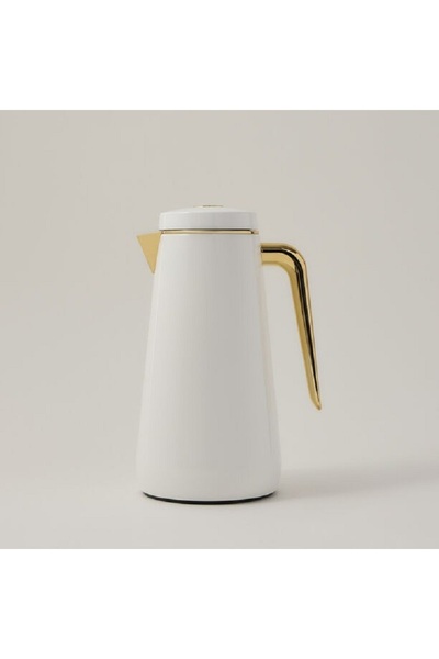 Dallaty Set of 2 steel vacuum flask white/gold 1.0L and 1..3L