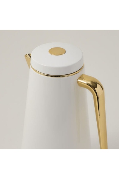 Dallaty Set of 2 steel vacuum flask white/gold 1.0L and 1..3L