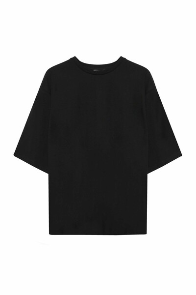 Quzu Жіноча чорна базова футболка 24Y180267-Чорна