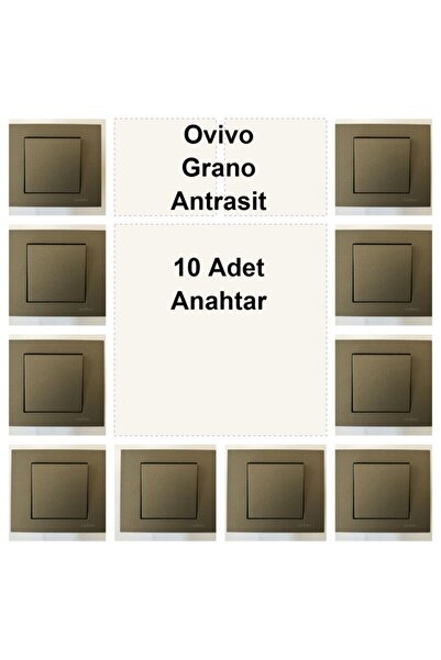 OVİVO Grano Antrasit 10 Adet Anahtar
