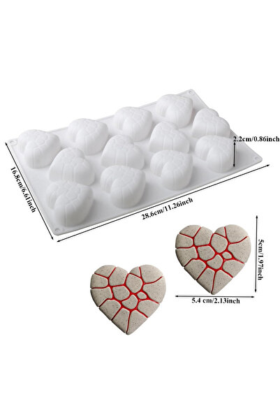 PASTRY PLANET Professional Silicone Mousse Cake Mold Heart