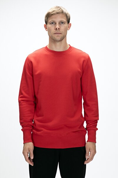 Bad Bear Corner Crewneck / Crimson Red Men's Sweatshirt Red